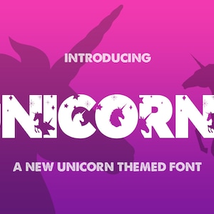 Fonts, Unicorn Fonts, Silhouette Fonts, Cut Out Fonts, Cricut Fonts, Craft Fonts, Magical Fonts, Fantasy Fonts, Fun Fonts, Unicorn Fonts