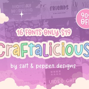 Fonts, Craft Fonts, Cute Fonts, Cricut Fonts, Crafter Fonts, Font Bundles, Girly Fonts, Cheap Fonts, Procreate Fonts, Canva Fonts, Fun Fonts