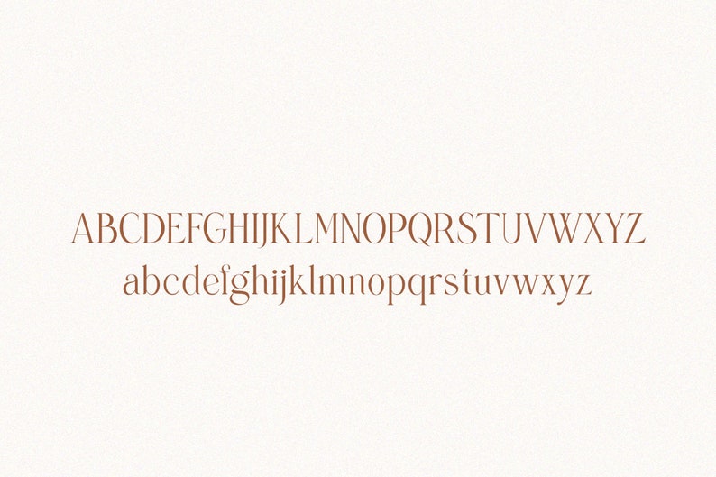 May include: An image of the alphabet in uppercase and lowercase letters. The letters are in a serif font and are brown in colour.