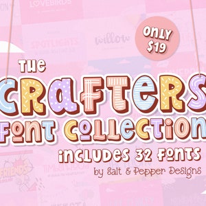 Fonts, Craft Fonts, Font Bundles, Procreate Fonts, Girly Fonts, Pretty Fonts, Cricut Fonts, Fonts for Crafters, Canva Fonts, Fun Fonts, Font