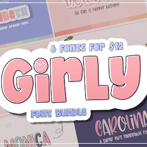 Procreate Fonts, Canva Fonts, Girly Fonts, Cute Fonts, Pretty Fonts, Font Bundles, Cricut Fonts, Silhouette Fonts, Craft Fonts, Cool Fonts