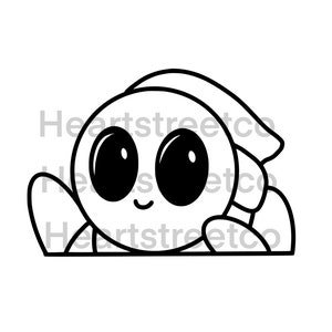 Shy Guy Peeker SVG and PNG