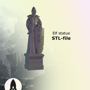 Elf statue wargaming terrain / Fantasy tabletop gaming  STL-file