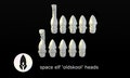 10 Space elf 'Oldskool' heads 3d print for 28mm miniatures \/ Fantasy tabletop gaming product logo