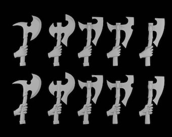 Elf small axes resin 3d print 28mm miniatures / Fantasy tabletop gaming