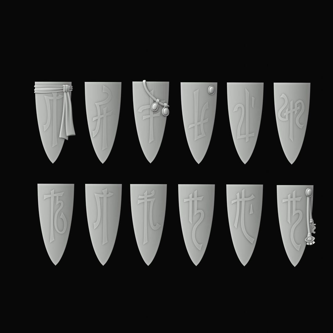 Shield Rune Designs 12 Noble Elf Shields Rune Designs/ Fantasy Tabletop Gaming Stl-files - Etsy