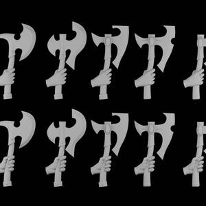 High elf small axes - Fantasy tabletop gaming  STL-files