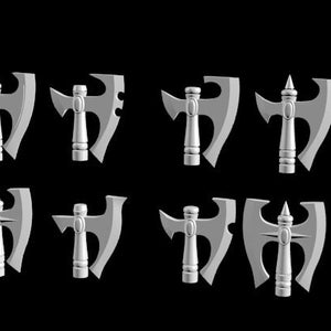 High elf axes - Fantasy tabletop gaming  STL-files