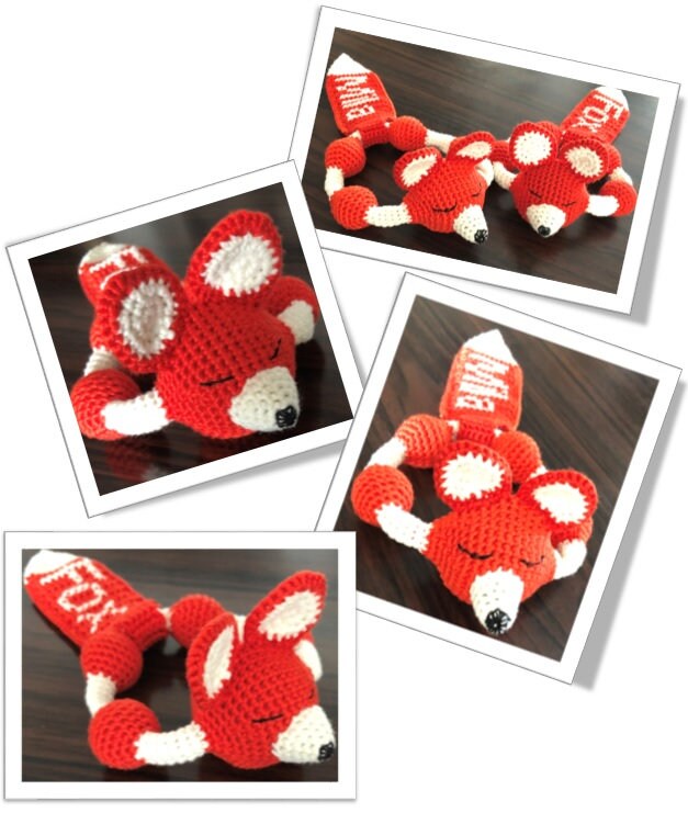 Fox Baby Rattle Crochet pattern tutorial PDF Etsy