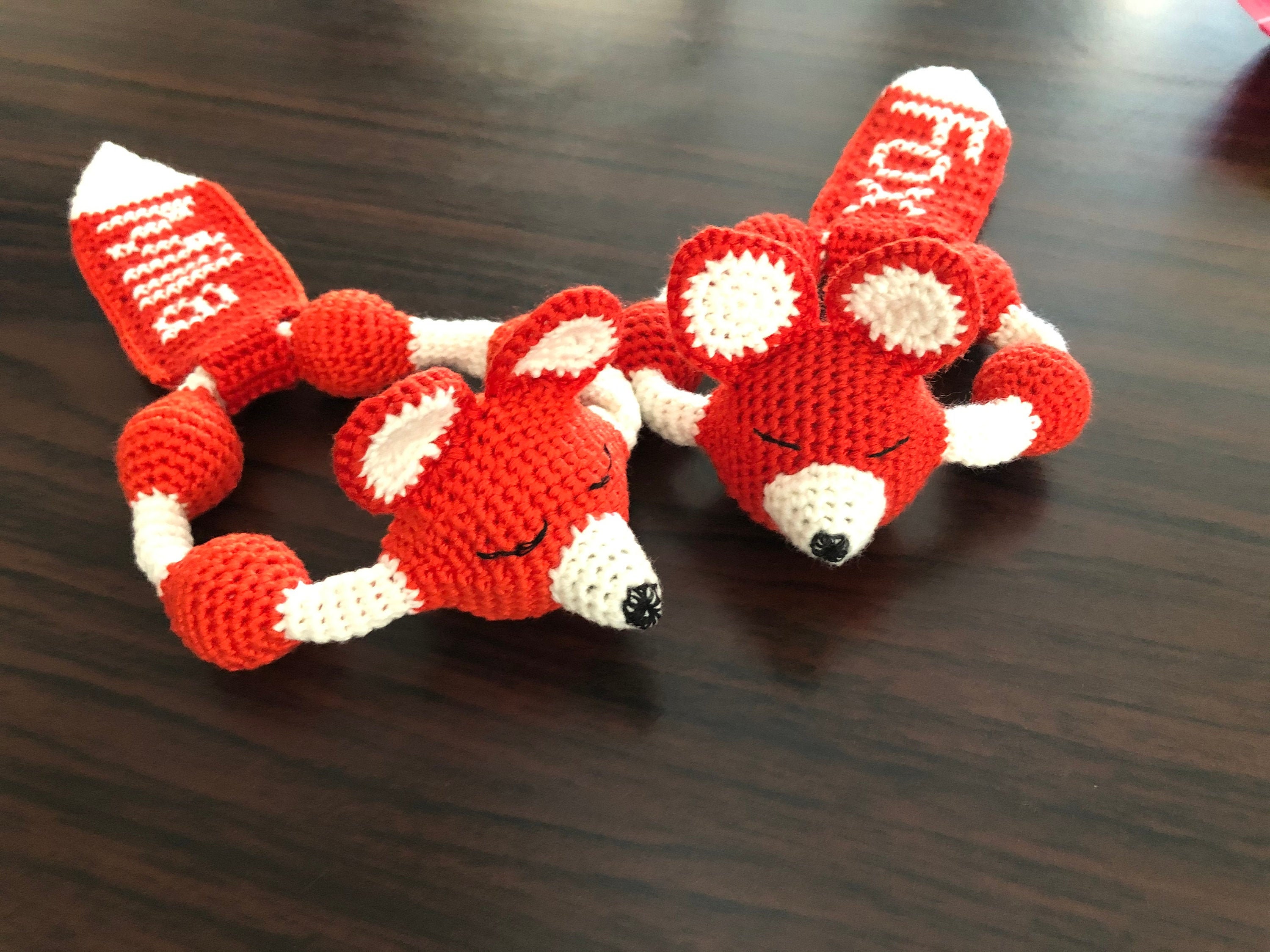 Fox Baby Rattle Crochet pattern tutorial PDF Etsy