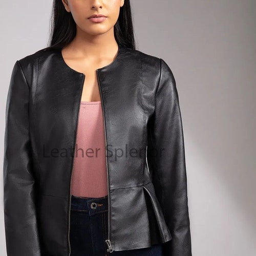 Paneled shops Women Genuine Leather Handmade Leather Jacket Classic Women Leather Jacket For Ladies