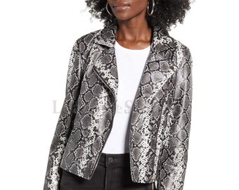snake skin print jacket