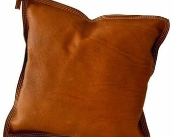 Genuine leather pillow | Etsy Genuine leather pillow | Etsy