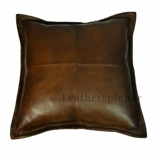 Leather Pillow Cover Etsy