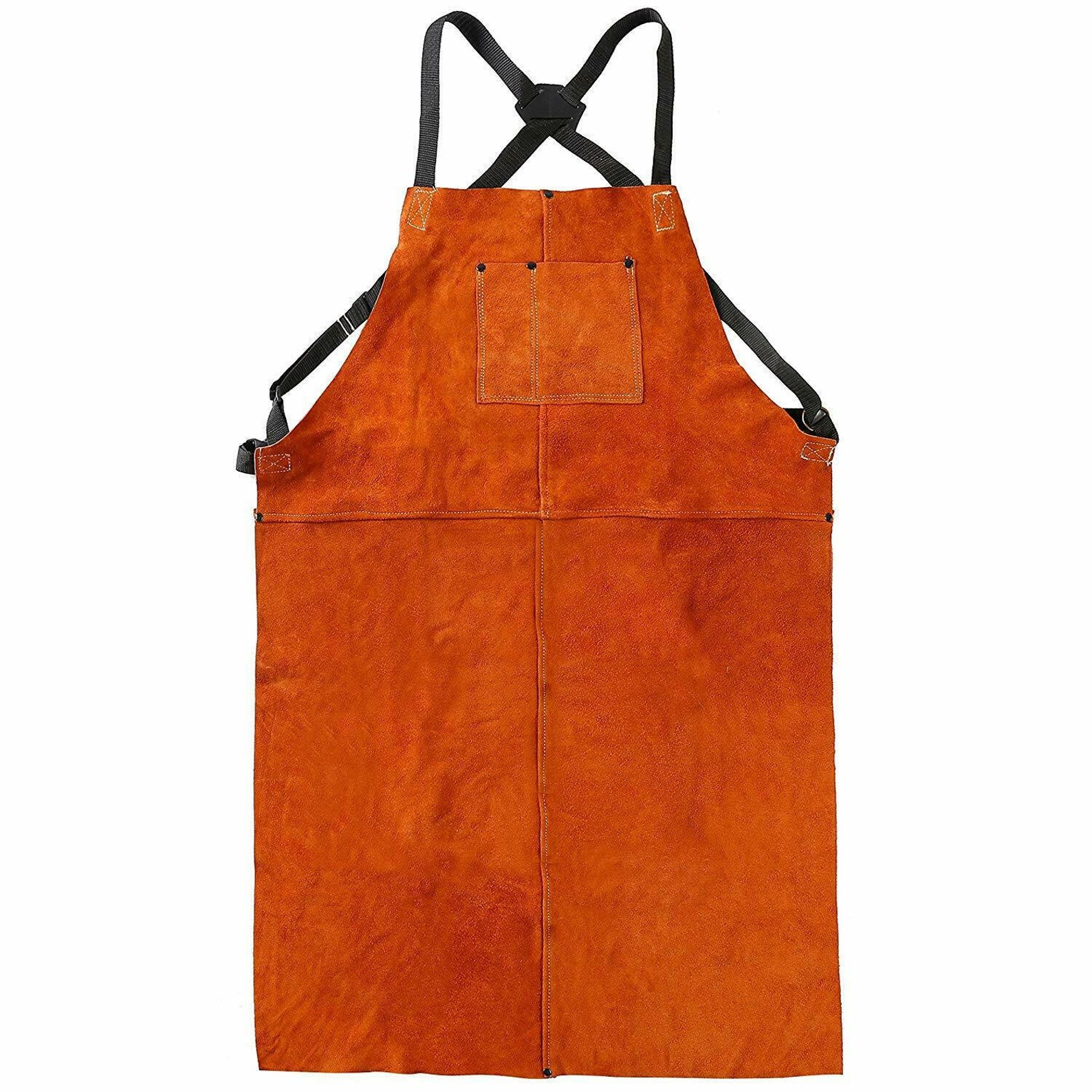 Leather Welding Work Apron Heat Resistant & Flame Resistant Bib Apron