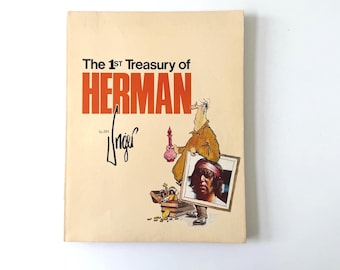 Vintage Herman Cartoon Book, Jim Unger, 1980, Treasury Comic Humor Collection
