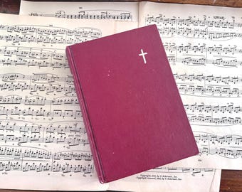 1972 Pilgrim Hymnal: Vintage Red Hardcover Church Hymn Book