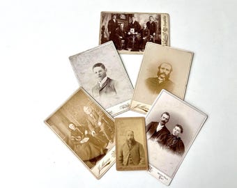 1800s Antique Cabinet Cards, Victorian Portrait Photos, Ontario Men Couples