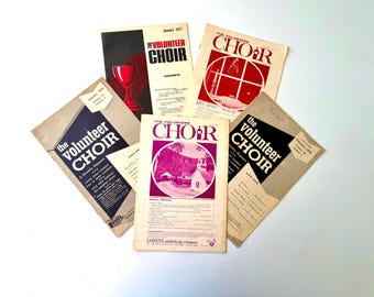Vintage Volunteer Choir Magazines 1958–1971 | Set of 5 Church Music Booklets