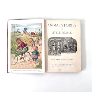 Antique Illustrated Children&#39;s Book: Animal Stories, c.1905