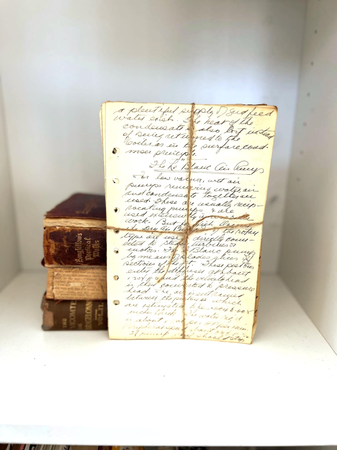 Notes 1900s 1925 Handwritten Academic Notes Bundle | Antique Technical Study Pages ...