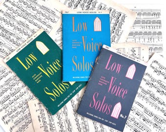 Vintage 1950s Low Voice Solos Book Set – Sacred Sheet Music