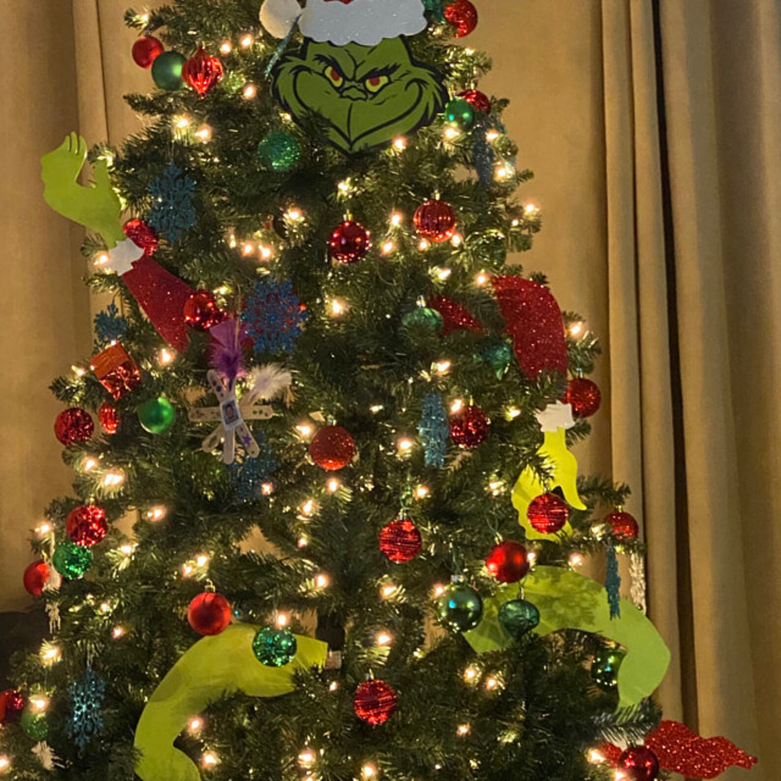 Grinch Decoración árbol de Navidad Grinch árbol peeper Navidad Etsy