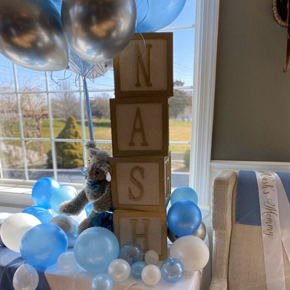 Baby shower block ABC Blocks Letter Blocks Alphabet Blocks Etsy