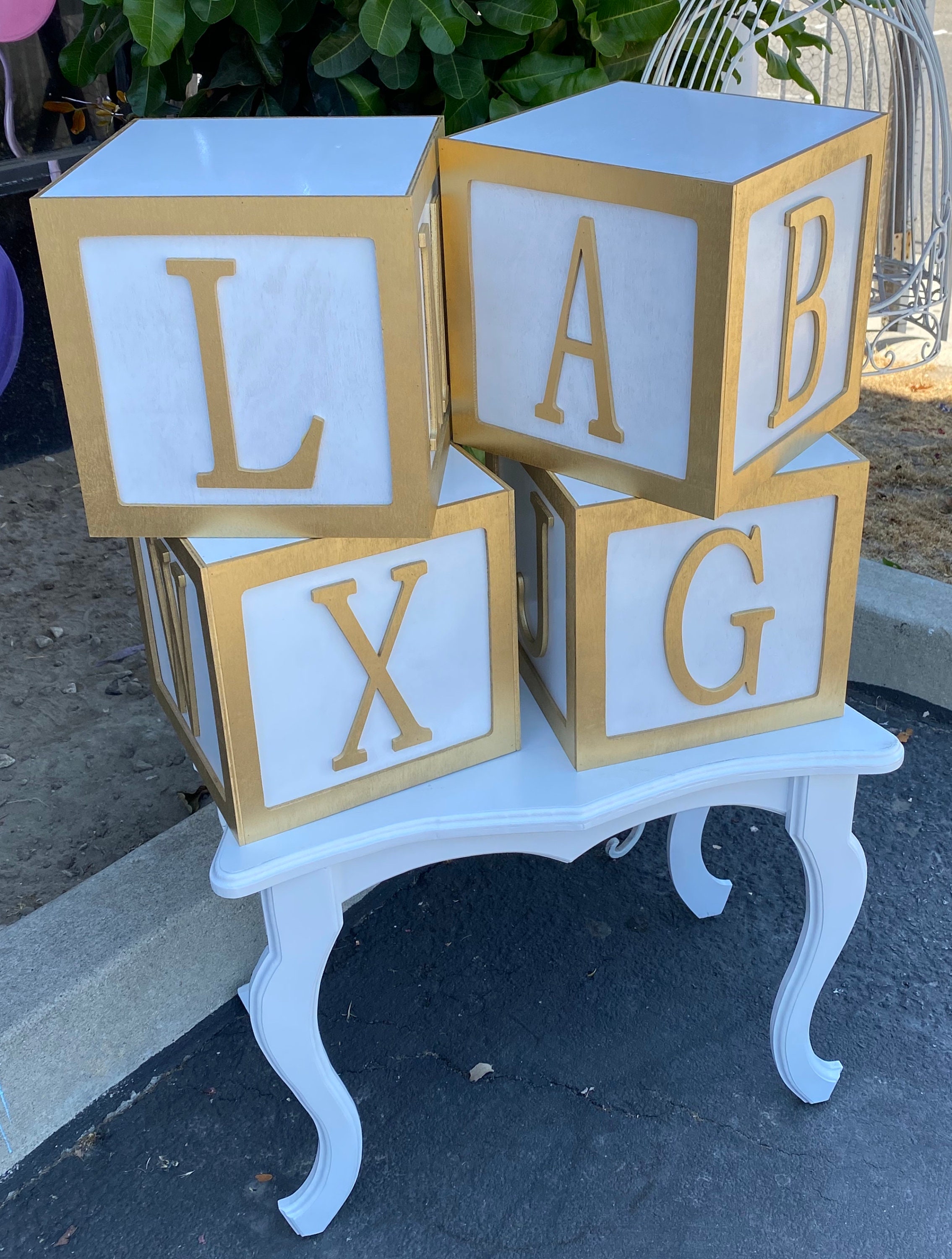 Baby shower block ABC Blocks Letter Blocks Alphabet Blocks Etsy