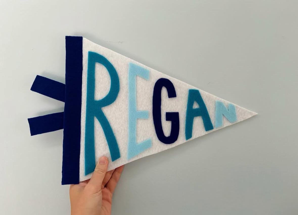Handmade Name Pennant Flag