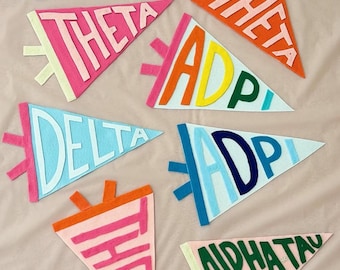 Handmade Sorority Pennant Flag