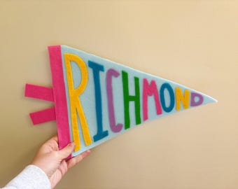 Handmade City/State Pennant Flag