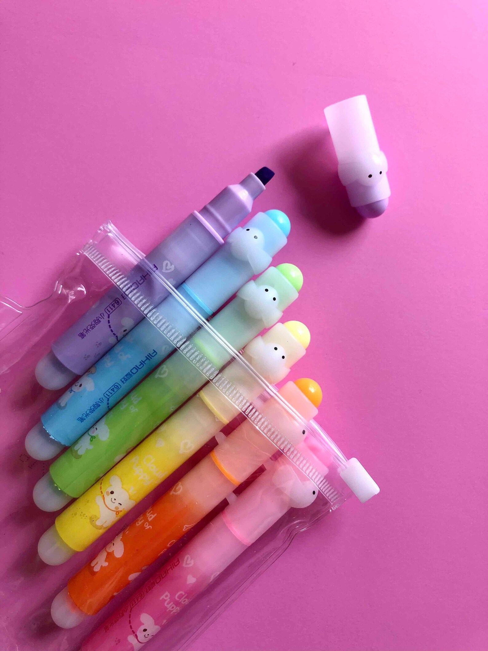 Mini highlighter set set of 6 cute highlighters tiny cute Etsy