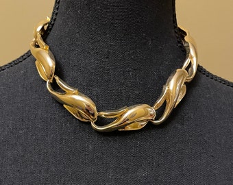 80s chunky gold necklace