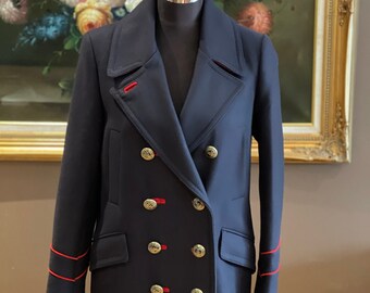 MILITAIRE Caban en laine bleu marine annees 80 Marine Nationale francaise homme taille M Etsy France