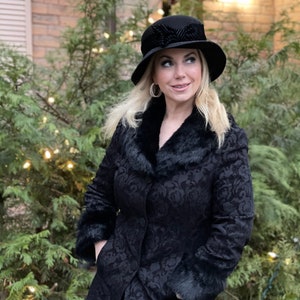 Faux fur fit and flare coat cheap