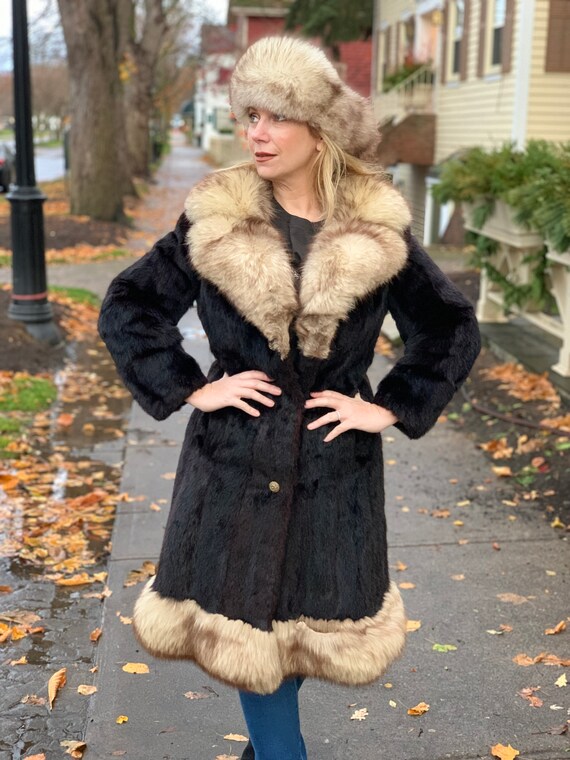 fur coat & headband