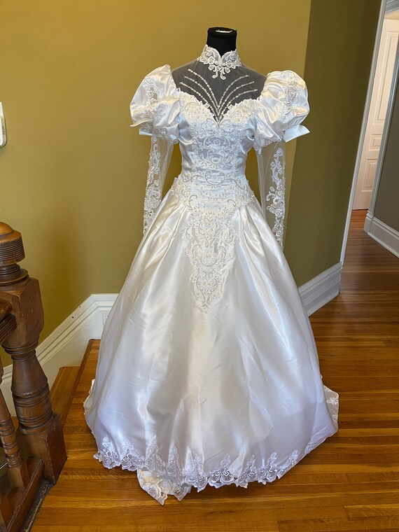 80s Princess Wedding Gown - Etsy
