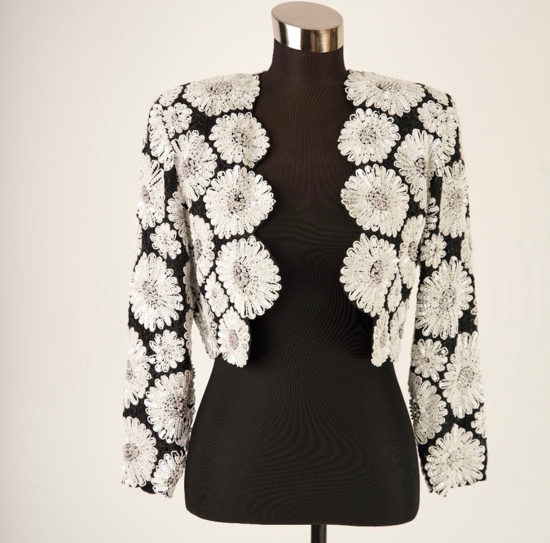 black beaded bolero