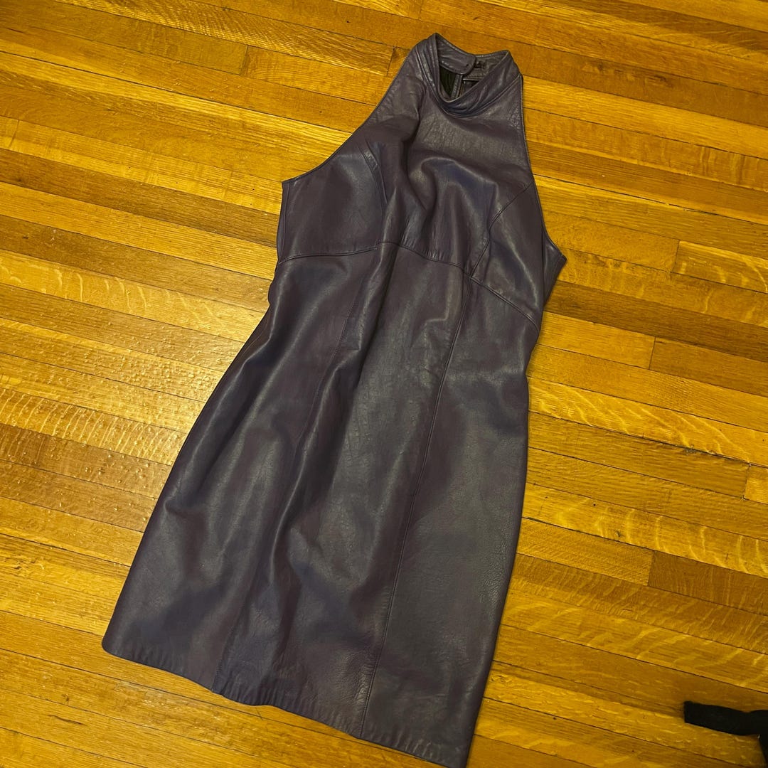 Vintage 90s Madeleine Leather Dress