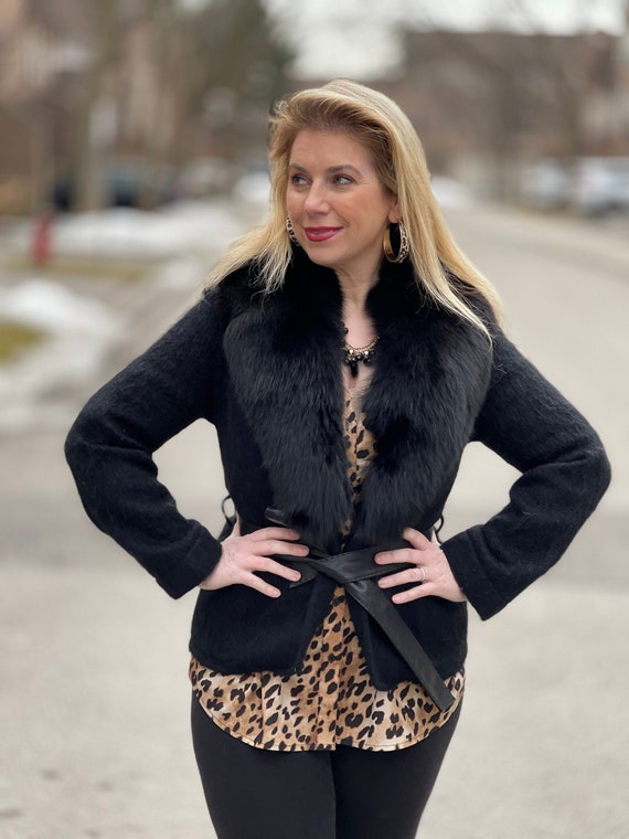 Fox Fur Cardigan Coat - Etsy Denmark