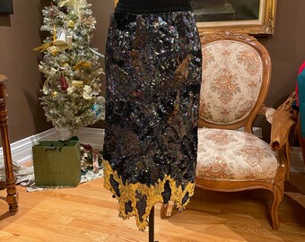 sequin skirt etsy