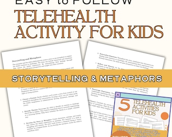 Narrative Therapy Storytelling & Metaphor Activity for Kids | Telehealth Counseling Tool | Digital Download