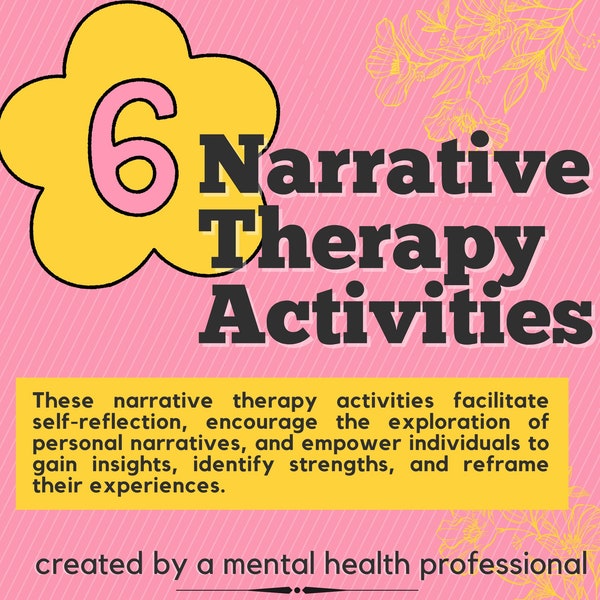 Six Narrative Therapy Activities | Counseling Worksheet Download | Identifying Triggers, Emotions, & Coping Skills | Mental Health Printable