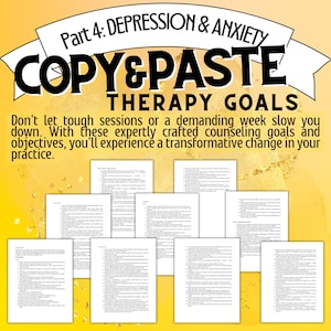 Part 4 - Therapy Intervention Desktop Reference | Counseling Copy and Paste Progress Notes | Treatment Plan Cheat Sheet | Therapist Resource