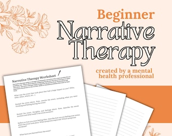 Narrative Therapy Worksheet for Beginners | Strength-Based Counseling | Mental Health Digital Download