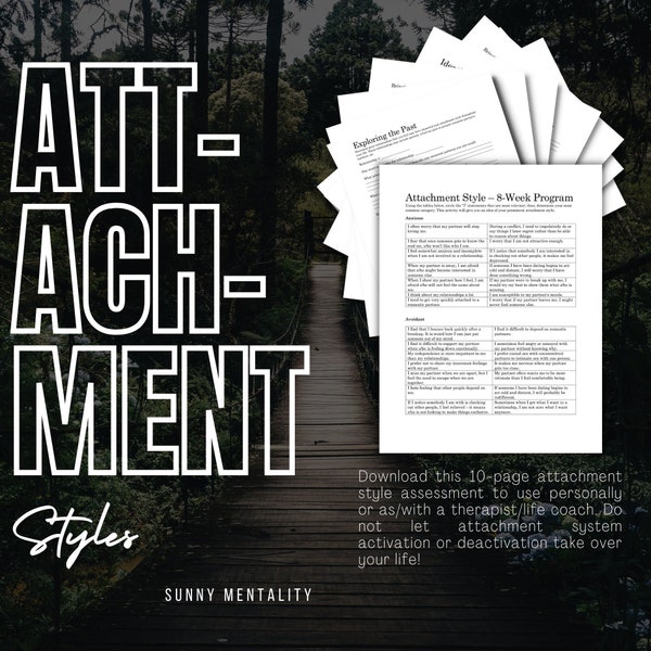 Attachment Style Worksheets Etsy Attachment Style Worksheets Etsy