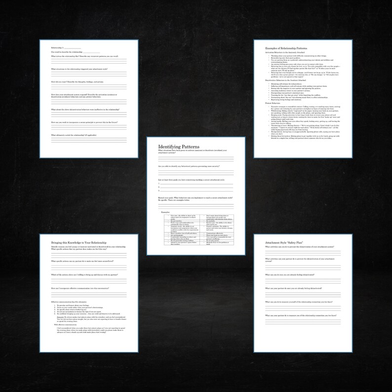 Attachment Style Worksheets 8-week Attachment Theory Printable Anxious ...