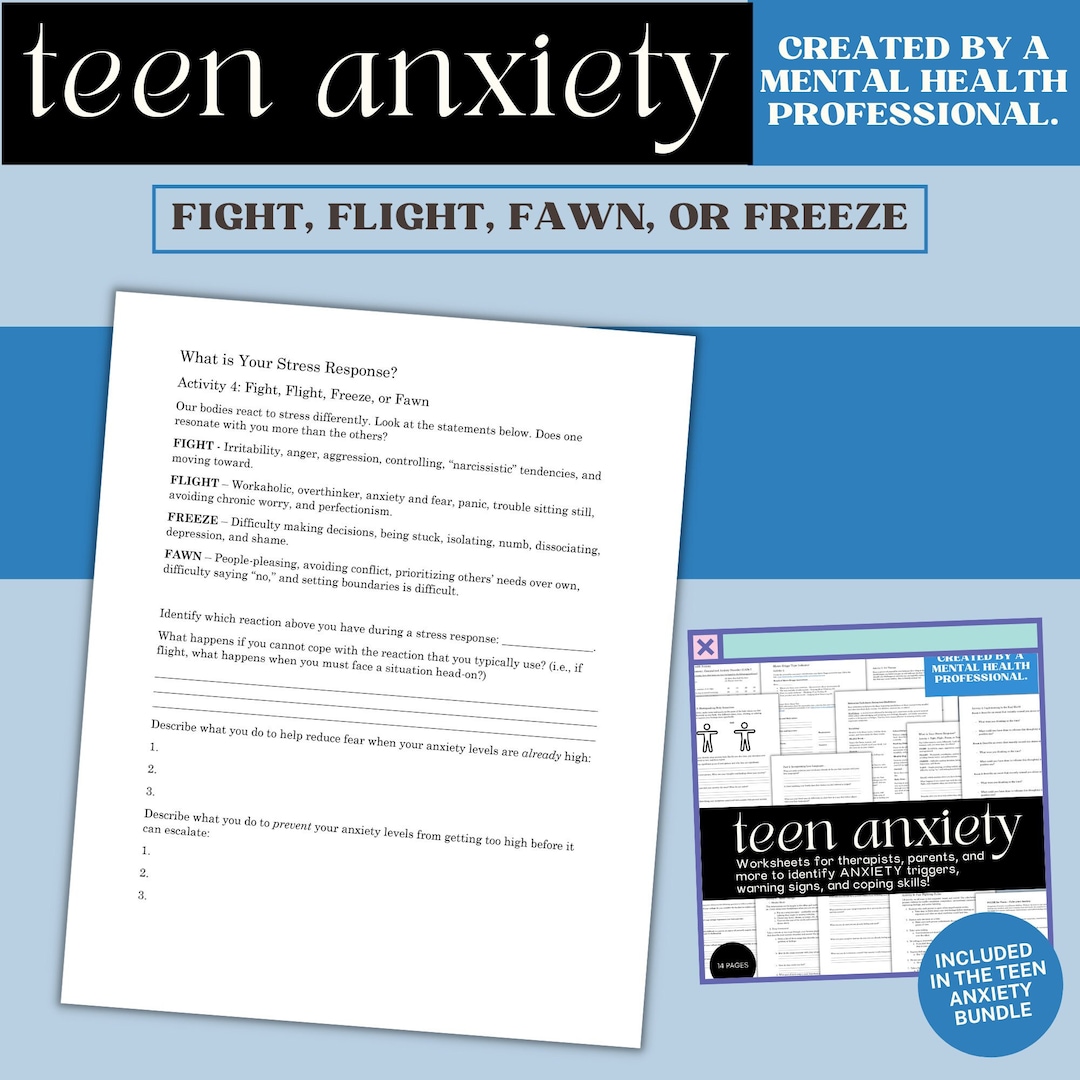Fight, Flight, Freeze, or Fawn - What is Your Stress Response Worksheet ...