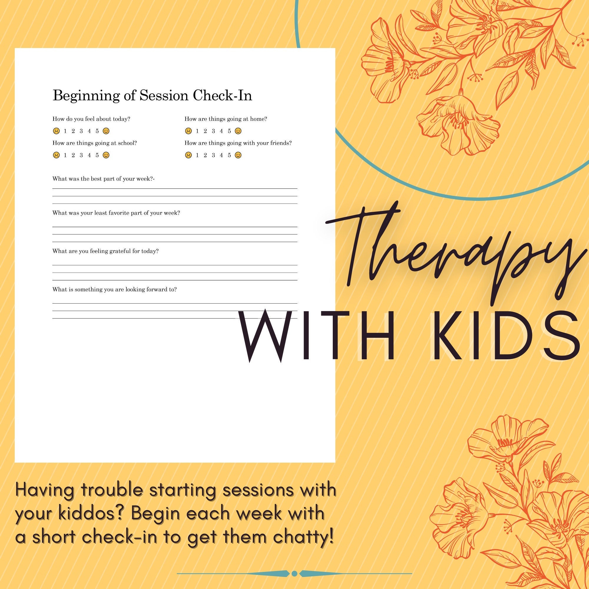 Children Check in Questions Kids Therapy Activity Printable Play children-check-in-questions-kids-therapy-activity-printable-play